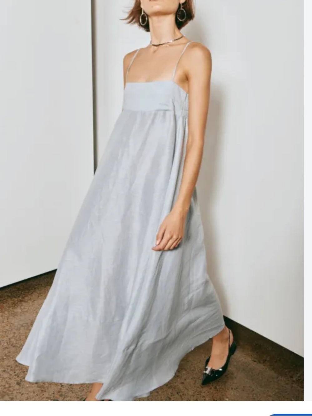 Vrg Grl Behati Linen Maxi Dress Sky